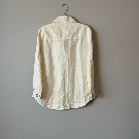 NWT Loft Cream Oversized Button Shacket Shirt Jacket - Picture 9 of 9